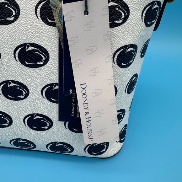 Dooney & Bourke Celeste Small Satchel Penn State University Handbag, Blue/White - Picture 12 of 16